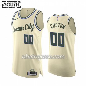 Barn Milwaukee Bucks Tröja Skräddarsydda 2019-20 Nike City Edition Swingman